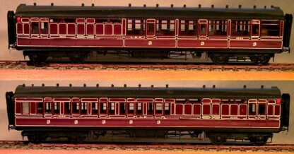 LNWD307: LNWR Diagram 307 57' 5-compartment Inter Corridor Brake Third Kit