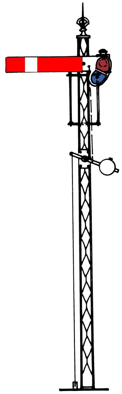 S7/KS3: LSWR/LCDR 20' Lattice Post Lower Quadrant Signal Kit